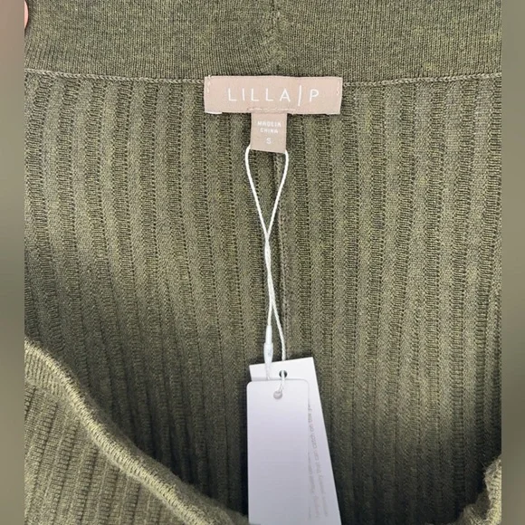 Lilla P Size Small Forest Green Ribbed A-Line Skirt - Picture 13 of 14